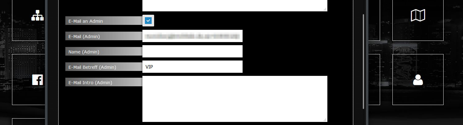 Abb. 4: Formular konfigurieren - Einstellungen Admin