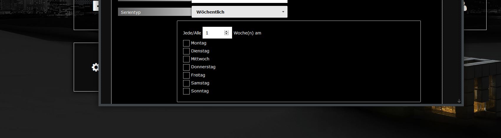 Abb. 2: Serientyp "Wöchentlich"